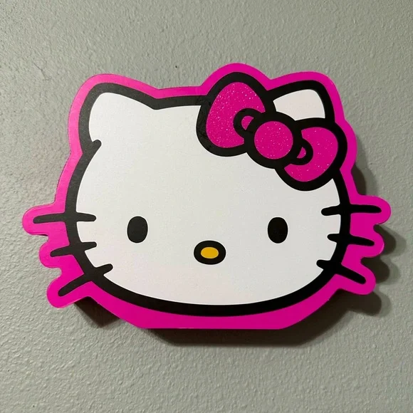 Hello Kitty Pink Wooden Signs Set of 2 - Picture 3 of 3